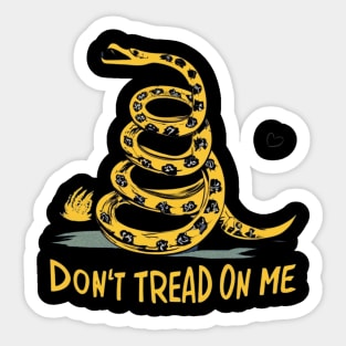 Don't trade on me , Gadsden flag snake freedom design Sticker